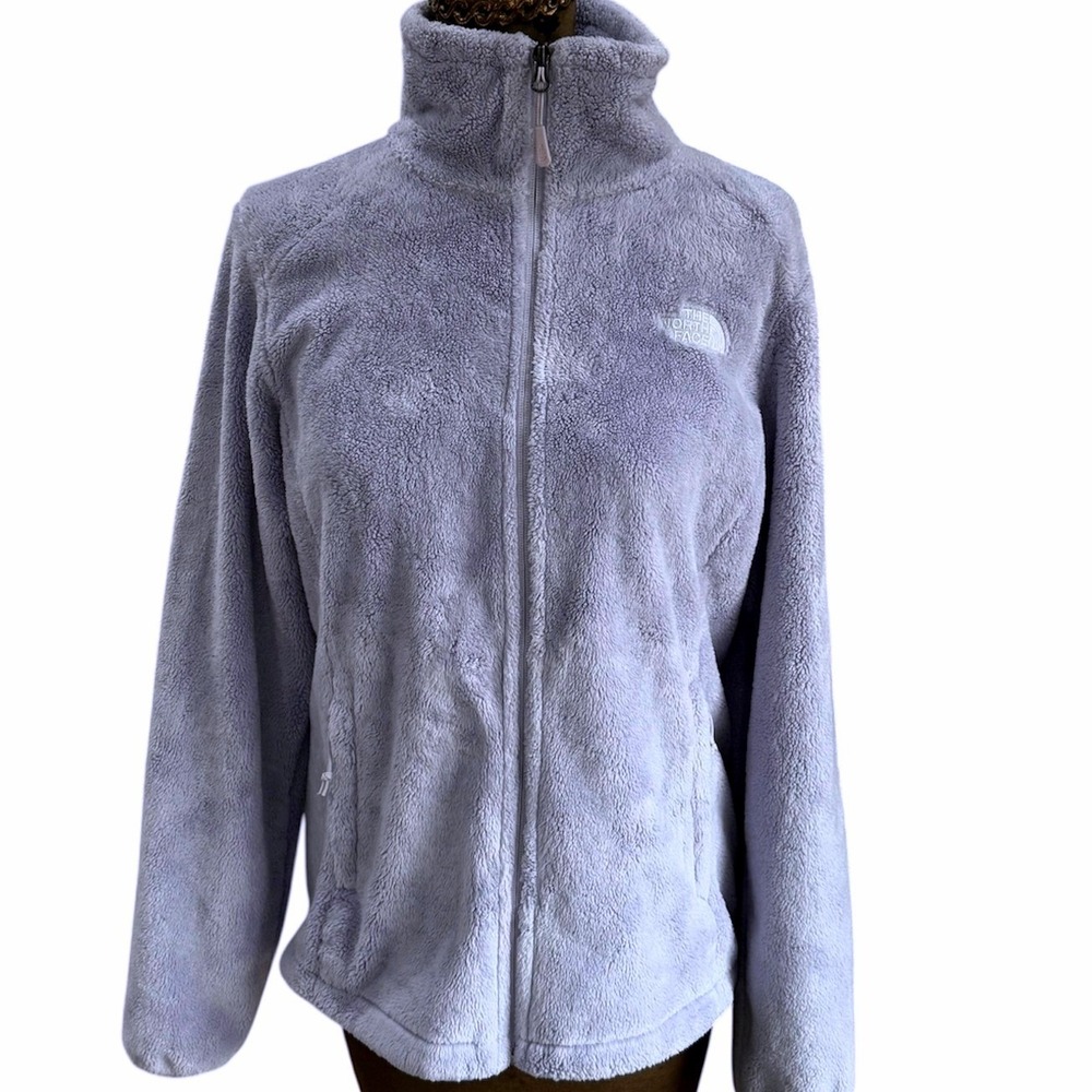 North Face Women's Osito Fleece Jacket Full Zip Lavender Plush Soft Cozy Medium
